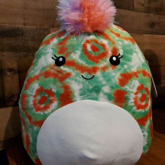 Squishmallows Winifred the Tie-Dye Chameleon 14" Plush 2021 Kellytoy NWT Rare! - Picture 9 of 9
